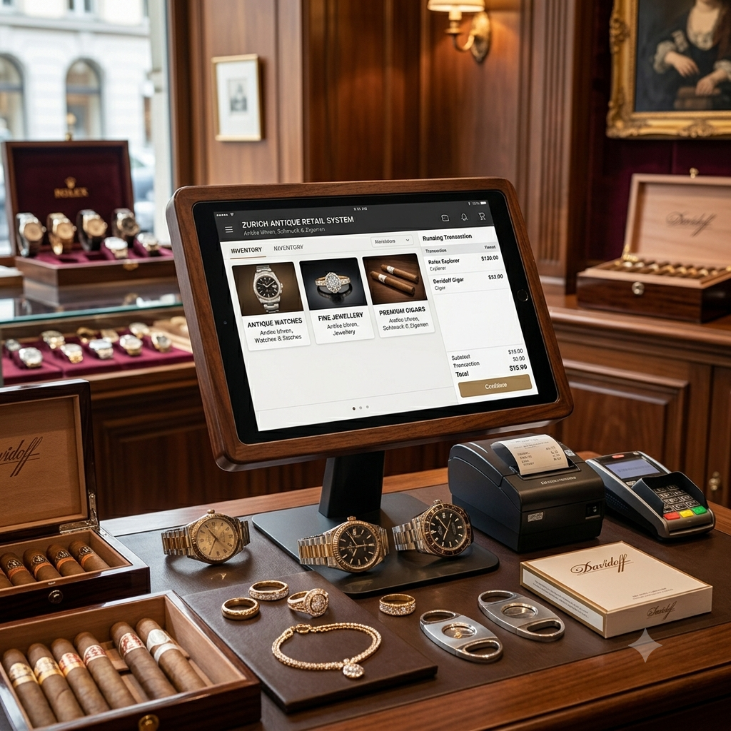 Retail System for Antique Watches, Jewellery and Cigars Trader, Zurich