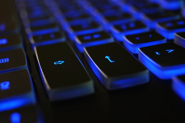 closeup-photo-of-black-and-blue-keyboard-1194713