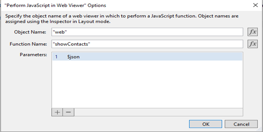 Perform Javascript in web viewer